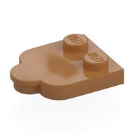Деталь LEGO Plate Special 2 x 3 with Cloud Edge, Средне-темный телесный