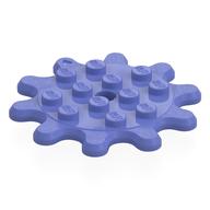 Деталь LEGO Plate Special 4 x 4 Gear with 10 Teeth, Сине-фиолетовый