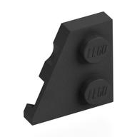 Деталь LEGO LEFT PLATE 2x2 27 DEG, Жемчужный титановый