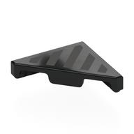Деталь LEGO Tile 45° Cut 2 x 2 (Triangle) with Silver Grill print, Черный
