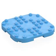 Деталь LEGO Plate Round Corners 8 x 8 x 2/3 Circle with Reduced Knobs, Средне-голубой