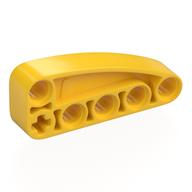 Деталь LEGO Technic Beam 2 x 5 L-Shape with Quarter Ellipse Thick, Желтый