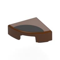 Деталь LEGO Tile Round 1 x 1 Quarter with Black Circle on Edge print, Красно-коричневый