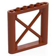 Деталь LEGO Support 1 x 6 x 5 Girder Rectangular, Темно-оранжевый