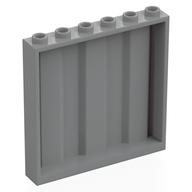 Деталь LEGO WALL 1X6X5 CONTAINER, Светлый сине-серый