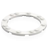Деталь LEGO Plate 8 x 8 Round with 6 x 6 Round Cutout, Белый