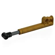 Деталь LEGO Technic Shock Absorber 11L with Internal Spring, Black Top, Жемчужно-золотой