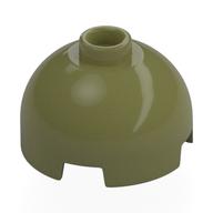 Деталь LEGO Brick Round 2 x 2 Dome Top - Vented Stud with Bottom Axle Holder x Shape + Orientation, Оливковый