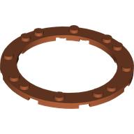 Деталь LEGO Plate 8 x 8 Round with 6 x 6 Round Cutout, Темно-оранжевый