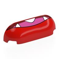 Brick Round, Curved Triple 1 x 4 x 1 with Dar Red Mouth, White Fangs, Dark Pink Tongue print