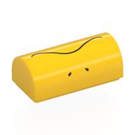 Brick Curved 1 x 2 x 2/3 Double Curved Top, No Studs with Black Dots and Wavy Line (Nostrils and Mouth) Print
