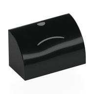 Деталь LEGO Brick Curved 1 x 2 x 1 No Studs with Dark Bluish Grey Mouth, Nose print, Черный