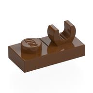 Деталь LEGO Пластина специальная 1 x 2, Красно-коричневый