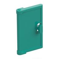 Деталь LEGO Door for Window Frame 1 x 4 x 3, Semicircular Handle Holes on Back, Темно-бирюзовый