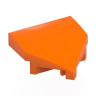 Деталь LEGO Скос изогнутый 2 x 2, с выемками под штырёк, Оранжевый