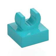 Деталь LEGO Плитка специальная 1 x 1, с клипсой, со скруглёнными краями, Средне-лазурный
