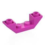 Деталь LEGO Скос перевёрнутый двойной 45° 4 x 1, с вырезом 1 x 2, Темно-розовый