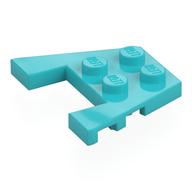 Деталь LEGO Пластина-клин 3 x 4, с выемками под штырёк, Средне-лазурный