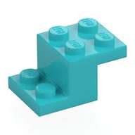 Деталь LEGO Кронштейн 3 x 2 x 1 1/3, с нижним держателем штырька, Средне-лазурный