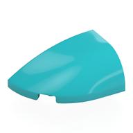 Деталь LEGO Slope Curved 3 x 2 Beveled with Stud Notch Left, Средне-лазурный