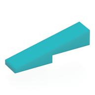 Деталь LEGO Скос 1 x 4, с вырезом 1 x 2, Средне-лазурный