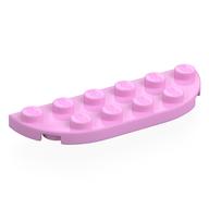 Деталь LEGO Пластина круглая угловая двойная 2 x 6, Ярко-розовый