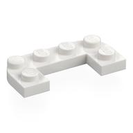 Деталь LEGO Пластина круглая половинная 2 x 4, с вырезом 1 x 2, Белый
