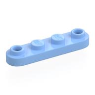 Деталь LEGO Пластина специальная скруглённая 1 x 4, с 2 открытыми штырьками, Ярко-светло-голубой