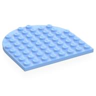 Деталь LEGO Plate 8 x 8 with Half Circle, Ярко-светло-голубой