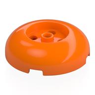 Деталь LEGO Brick Round 4 x 4 Dome Top with Round 2 x 2 Cutout, 4 Studs, Оранжевый