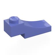 Деталь LEGO Кирпичик изогнутый 3 x 1, с перевёрнутым вырезом 2/3, Сине-фиолетовый