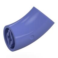 Деталь LEGO Brick Round 2 x 2 D. Tube with 45° Elbow and Axle Holes (Crossholes) at Each End [LONG], Сине-фиолетовый