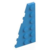 Деталь LEGO Пластина-клин левая 6 x 3, Темно-лазурный