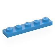 Деталь LEGO Пластина 1 x 5, Темно-лазурный