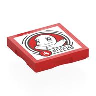 Деталь LEGO Tile Special 2 x 2 with SMART Tag with '#0004' Charmander Print, Красный