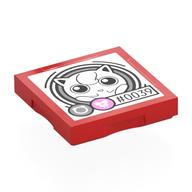 Деталь LEGO Tile Special 2 x 2 with SMART Tag with '#0039' Jigglypuff Print, Красный