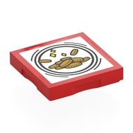 Деталь LEGO Tile Special 2 x 2 with SMART Tag with Coins Print, Красный