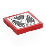 Деталь LEGO Tile Special 2 x 2 with SMART Tag with '#0197' Umbreon Print, Красный