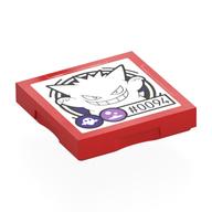 Деталь LEGO Tile Special 2 x 2 with SMART Tag with '#0094' Gengar Print, Красный