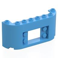 Деталь LEGO Panel 2 x 8 x 3 with Curved Sides, Средне-голубой
