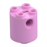 Деталь LEGO Brick, Round 2 x 2 x 2 Robot Body - with Bottom Axle Holder x Shape + Orientation, Ярко-розовый