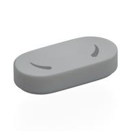 Деталь LEGO Tile Round 1 x 2 with Dark Bluish Grey Lines (Nostriles) print, Светлый сине-серый