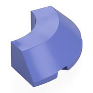 Деталь LEGO Brick Round Corner 4 x 4 x 1 with Bottom Cut Outs [No Studs Flat Top][1/4 Arch], Сине-фиолетовый