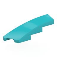 Деталь LEGO Скос изогнутый 1 x 4, с выемкой под штырёк слева, Средне-лазурный
