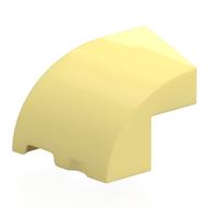 Деталь LEGO Brick Wedged, Curved 3 x 2 x 1 2/3 with Stud Notch Left, Ярко-светло-желтый