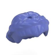 Деталь LEGO Minifig Hair Female Short with Braid around Sides, Hole On Top, Сине-фиолетовый