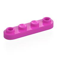 Деталь LEGO Пластина специальная скруглённая 1 x 4, с 2 открытыми штырьками, Темно-розовый