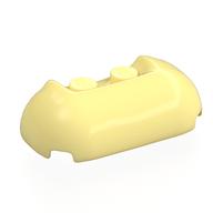Деталь LEGO Brick Round, Curved Triple 2 x 4 x 1 with 1 x 2 Recessed Center, Ярко-светло-желтый