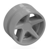 Деталь LEGO Wheel, Sport 21 x 11, Серебряный хром