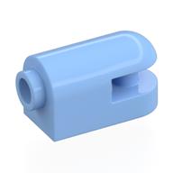 Деталь LEGO Кирпичик круглый изогнутый 1 x 2, с боковым штырьком, со стержнем, Ярко-светло-голубой